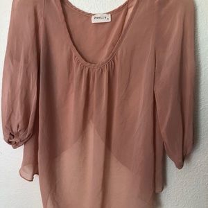 Formal pink blouse
